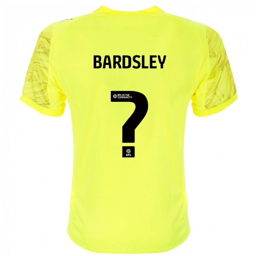 Danxen Criança Harvey Bardsley #0 Preto Amarelo Camisola Guarda-Redes 2025/26 Camisa