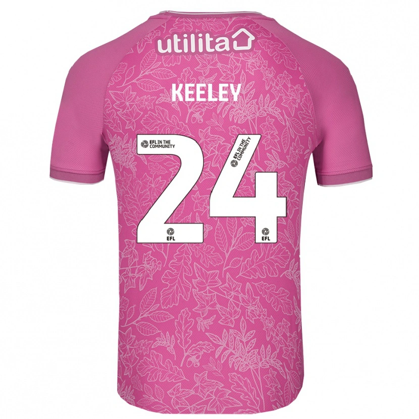 Danxen Criança Josh Keeley #24 Preto Rosa Camisola Guarda-Redes 2025/26 Camisa