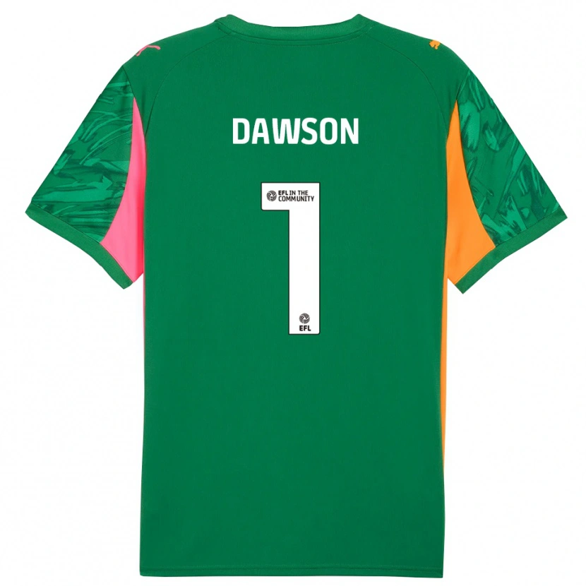 Danxen Criança Cameron Dawson #1 Verde Laranja Rosa Camisola Guarda-Redes 2025/26 Camisa