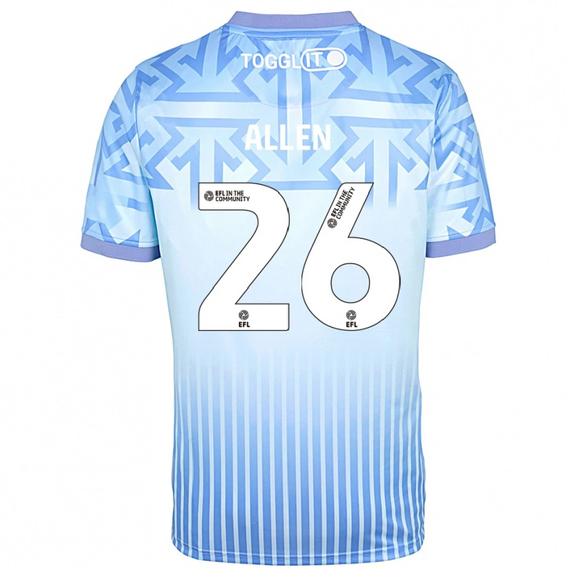 Danxen Criança Lauren Allen #26 Branco Azul Claro Camisola Guarda-Redes 2025/26 Camisa