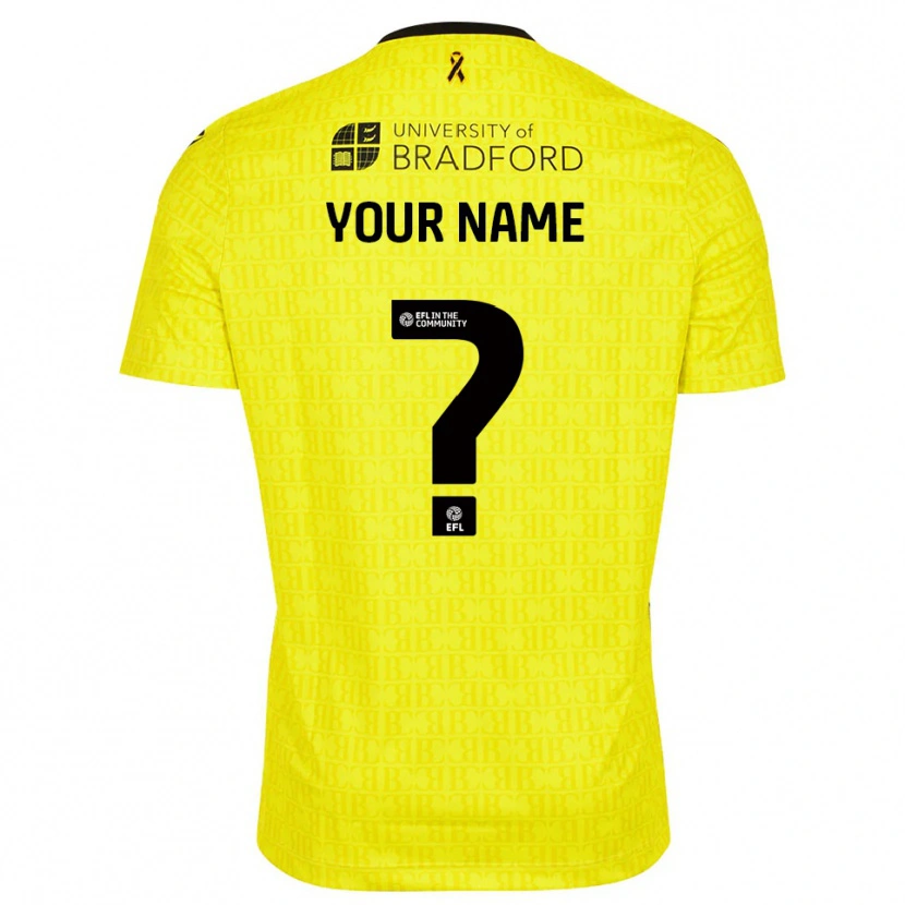 Danxen Criança Bradford City Preto Amarelo Camisola Guarda-Redes 2025/26 Camisa