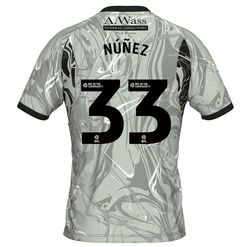 Danxen Criança Anthony Núñez #33 Preto Cinza Claro Camisola Guarda-Redes 2025/26 Camisa