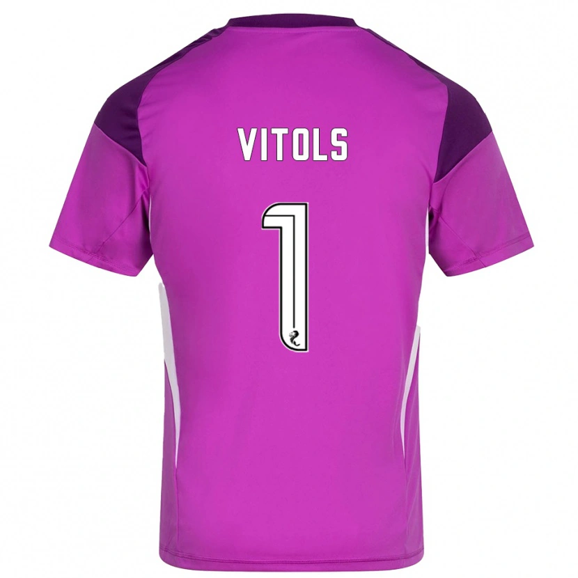 Danxen Criança Rodrigo Vitols #1 Magenta Roxo Camisola Guarda-Redes 2025/26 Camisa