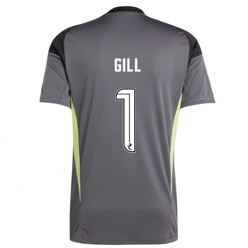 Danxen Criança Marcus Gill #1 Branco Cinza Camisola Guarda-Redes 2025/26 Camisa