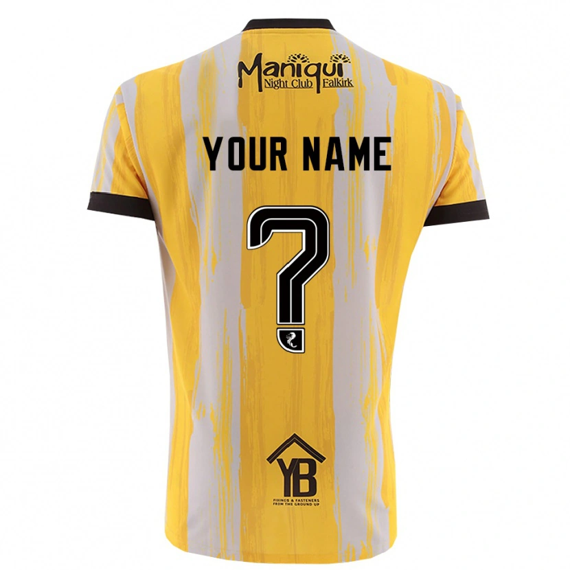 Danxen Criança Falkirk FC Preto Amarelo Camisola Guarda-Redes 2025/26 Camisa