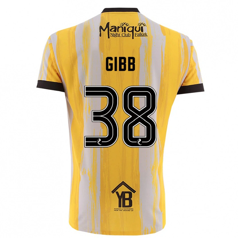 Danxen Criança Thomas Gibb #38 Preto Amarelo Camisola Guarda-Redes 2025/26 Camisa