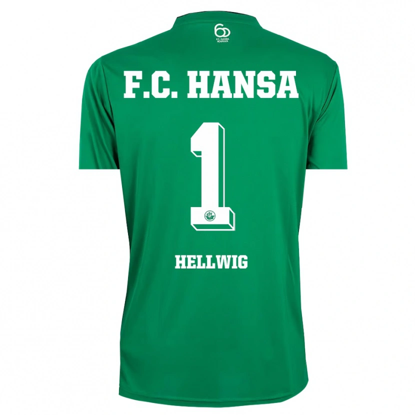 Danxen Criança Merle Hellwig #1 Verde Escuro Branco Camisola Guarda-Redes 2025/26 Camisa