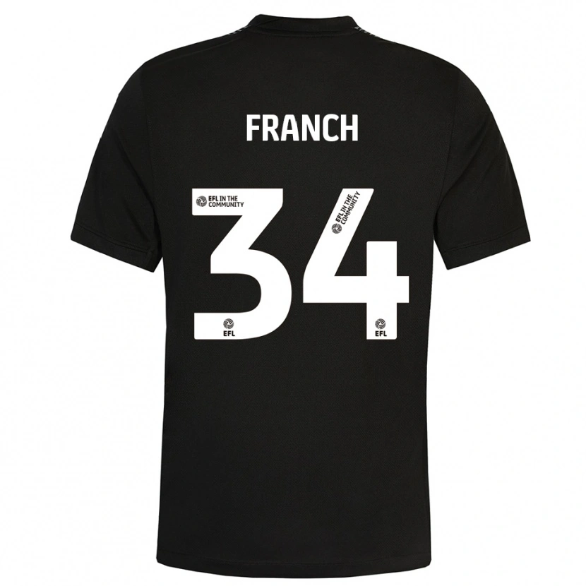 Danxen Criança Adrianna Franch #34 Preto Branco Camisola Guarda-Redes 2025/26 Camisa