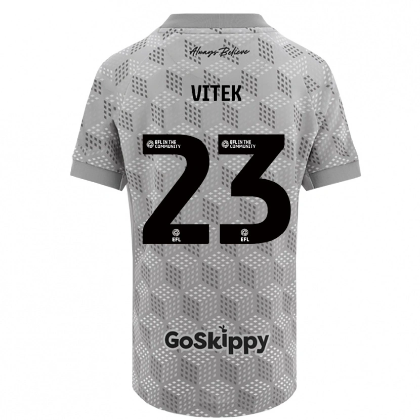 Danxen Criança Radek Vítek #23 Preto Cinza Camisola Guarda-Redes 2025/26 Camisa