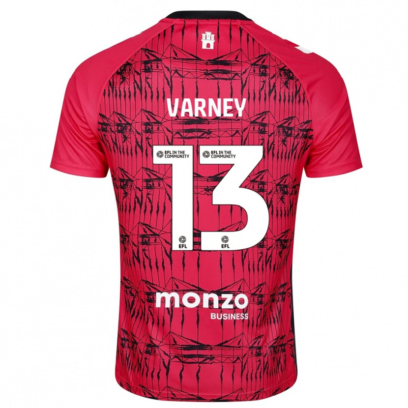 Danxen Criança Oscar Varney #13 Branco Vermelho Camisola Guarda-Redes 2025/26 Camisa