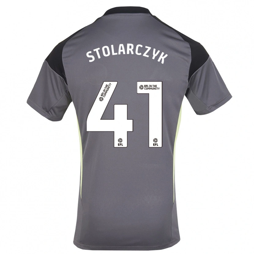 Danxen Criança Jakub Stolarczyk #41 Branco Cinza Camisola Guarda-Redes 2025/26 Camisa