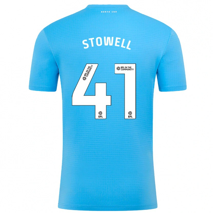 Danxen Criança Li-Bau Stowell #41 Azul Branco Camisola Guarda-Redes 2025/26 Camisa