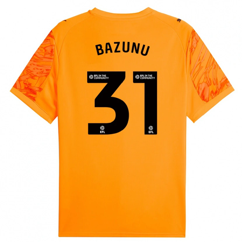 Danxen Criança Gavin Bazunu #31 Laranja Preto Camisola Guarda-Redes 2025/26 Camisa