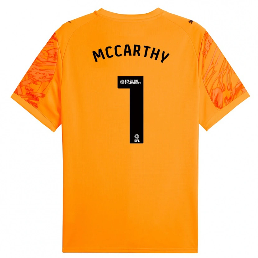 Danxen Criança Alex McCarthy #1 Laranja Preto Camisola Guarda-Redes 2025/26 Camisa