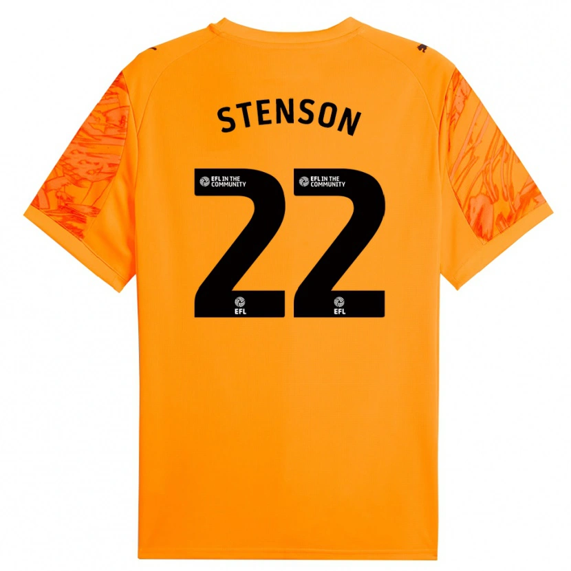 Danxen Criança Fran Stenson #22 Laranja Preto Camisola Guarda-Redes 2025/26 Camisa