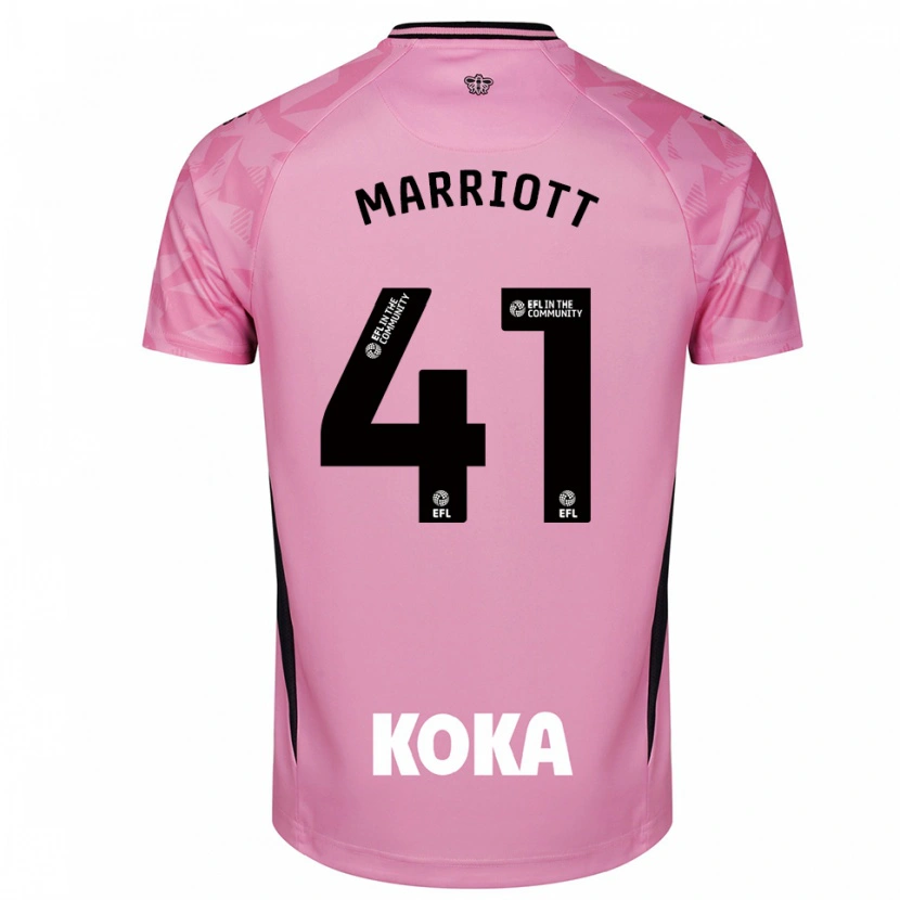Danxen Criança Alfie Marriott #41 Preto Rosa Claro Camisola Guarda-Redes 2025/26 Camisa