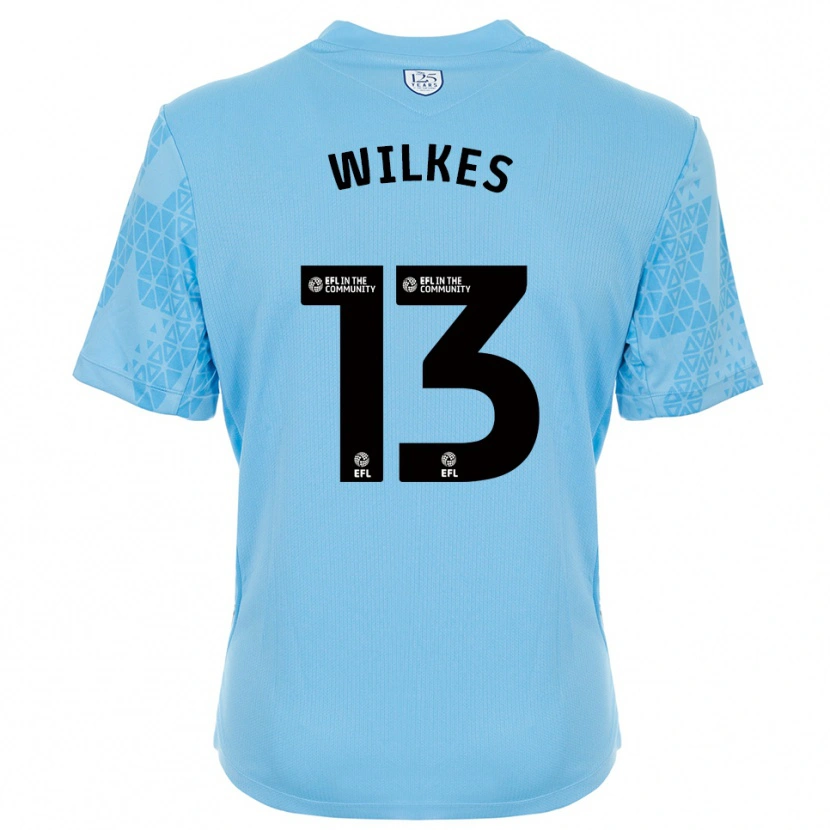 Danxen Criança Liam Wilkes #13 Preto Azul Céu Camisola Guarda-Redes 2025/26 Camisa