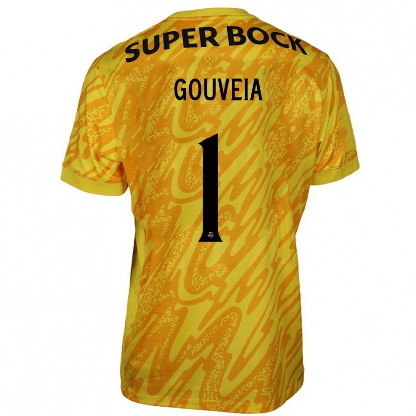Danxen Criança Miguel Gouveia #1 Amarelo Laranja Camisola Guarda-Redes 2025/26 Camisa