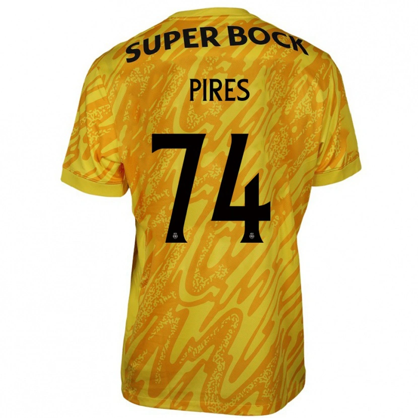 Danxen Criança Guilherme Pires #74 Amarelo Laranja Camisola Guarda-Redes 2025/26 Camisa