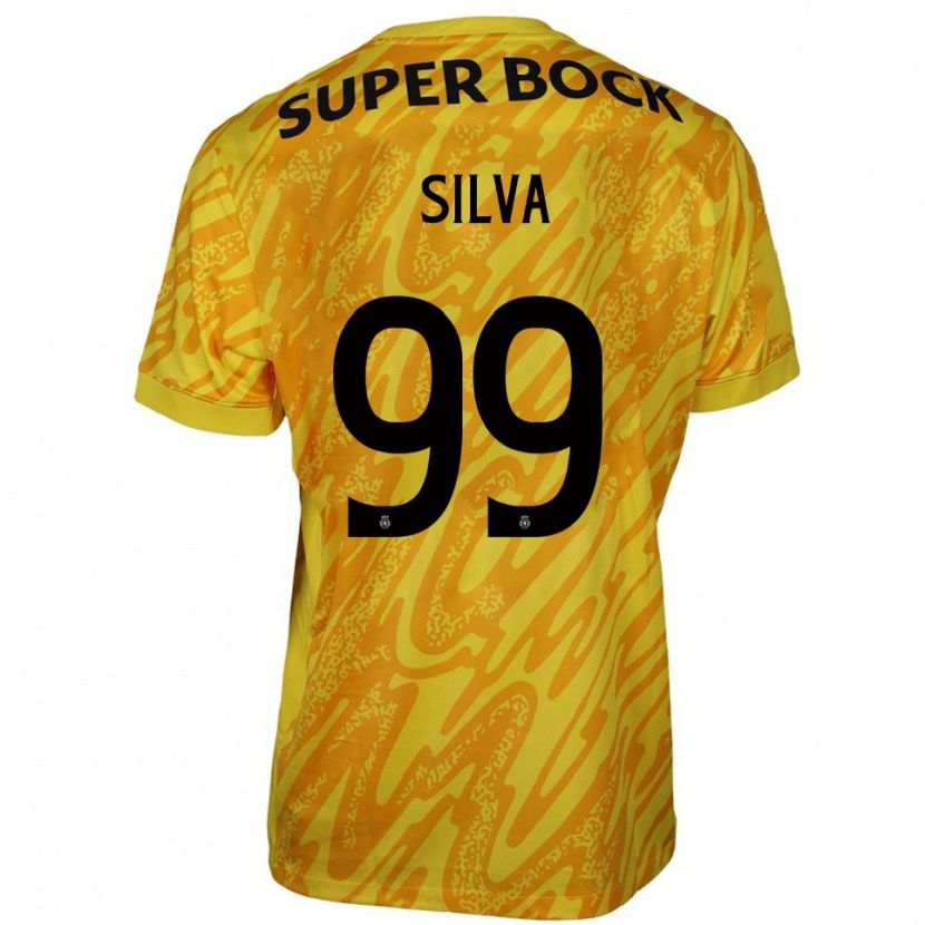Danxen Criança Francisco Silva #99 Amarelo Laranja Camisola Guarda-Redes 2025/26 Camisa