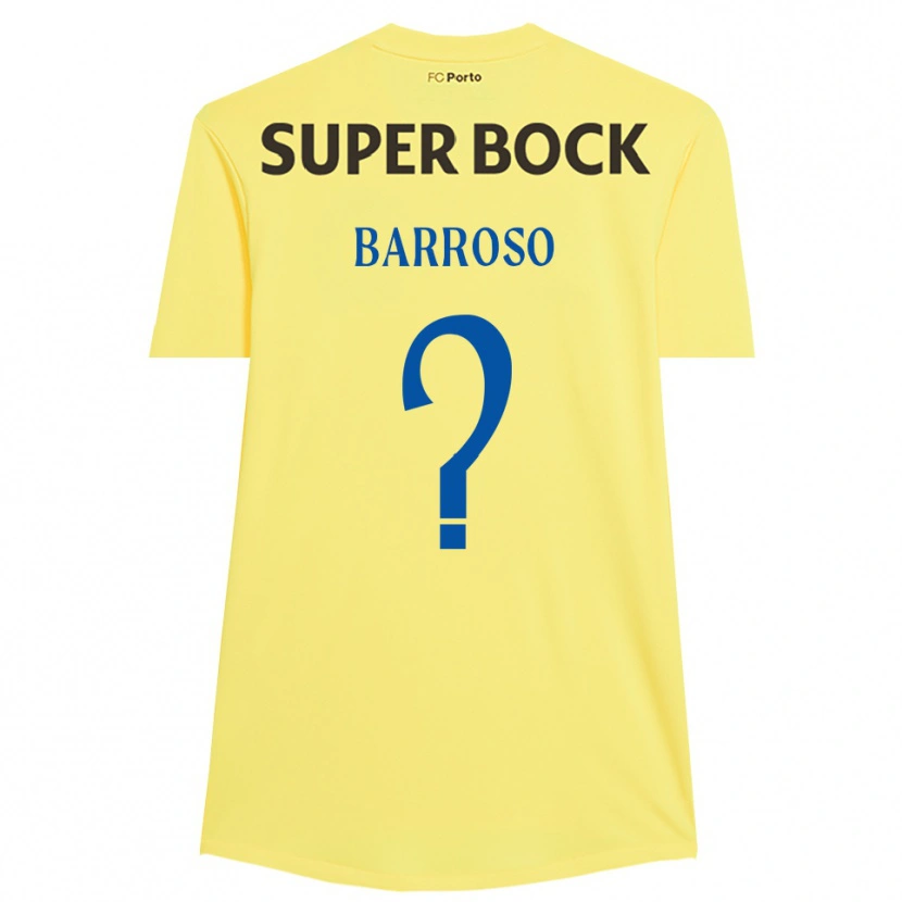 Danxen Criança Francisco Barroso #0 Amarelo Claro Preto Camisola Guarda-Redes 2025/26 Camisa