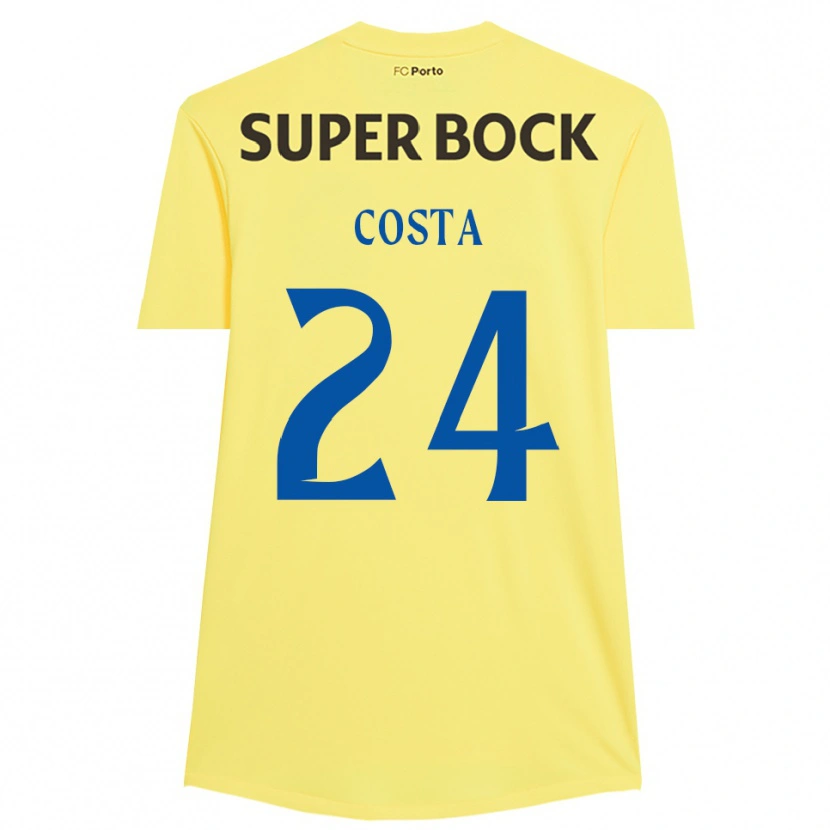 Danxen Criança João Costa #24 Amarelo Claro Preto Camisola Guarda-Redes 2025/26 Camisa