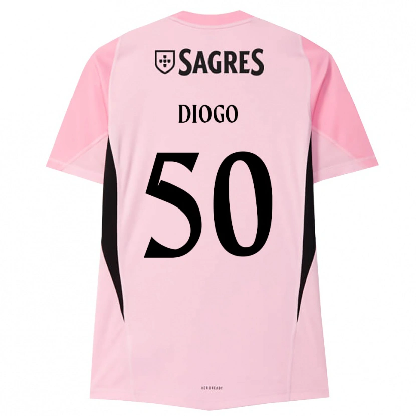 Danxen Criança Diogo Ferreira #50 Rosa Preto Camisola Guarda-Redes 2025/26 Camisa