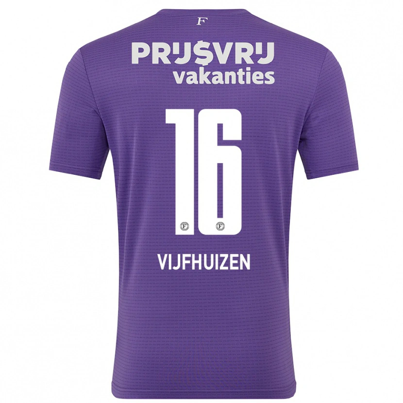 Danxen Criança Beer Vijfhuizen #16 Roxo Branco Camisola Guarda-Redes 2025/26 Camisa