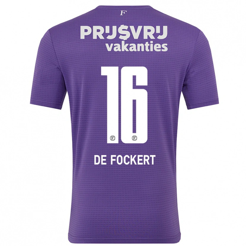 Danxen Criança Maarten de Fockert #16 Roxo Branco Camisola Guarda-Redes 2025/26 Camisa