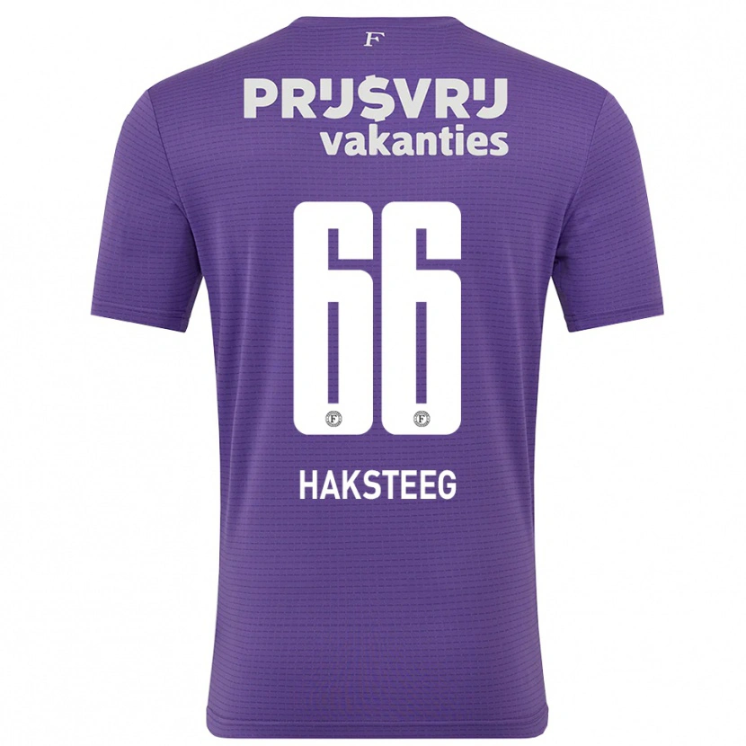 Danxen Criança Tim Haksteeg #66 Roxo Branco Camisola Guarda-Redes 2025/26 Camisa