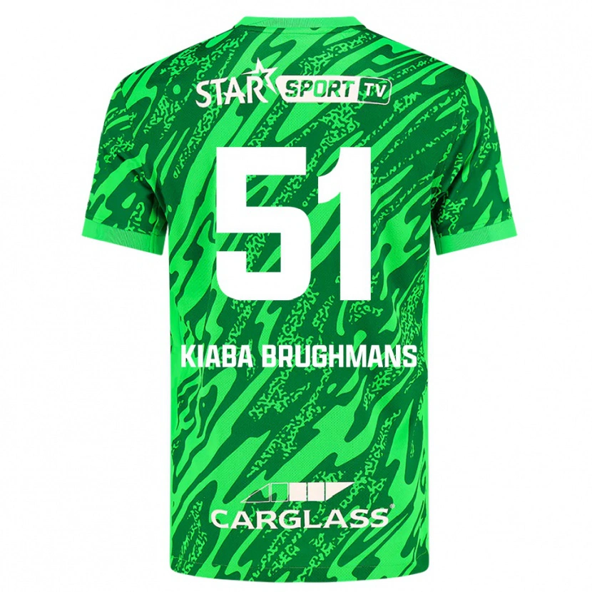 Danxen Criança Lucca Brughmans #51 Verde Escuro Branco Camisola Guarda-Redes 2025/26 Camisa