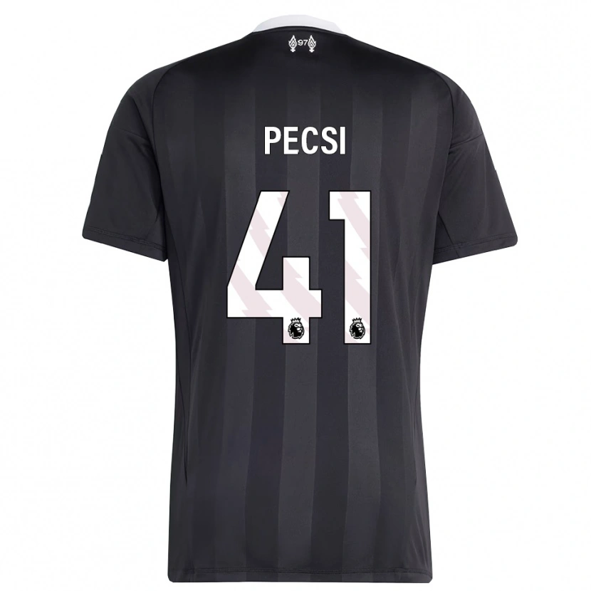 Danxen Criança Ármin Pécsi #41 Preto Branco Camisola Guarda-Redes 2025/26 Camisa
