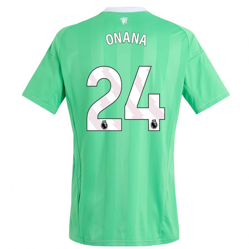 Danxen Criança André Onana #24 Verde Esmeralda Camisola Guarda-Redes 2025/26 Camisa
