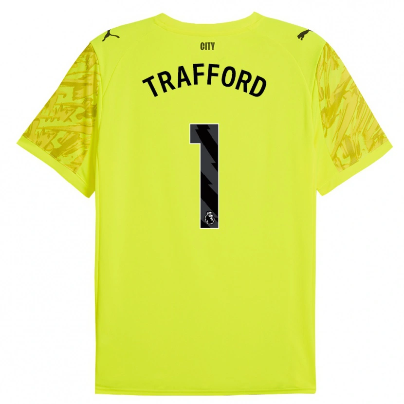 Danxen Criança James Trafford #1 Amarelo Laranja Preto Camisola Guarda-Redes 2025/26 Camisa