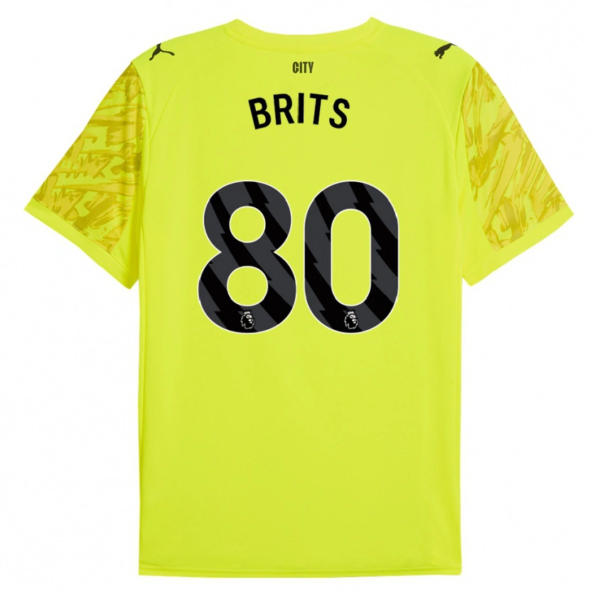 Danxen Criança Spike Brits #80 Amarelo Laranja Preto Camisola Guarda-Redes 2025/26 Camisa