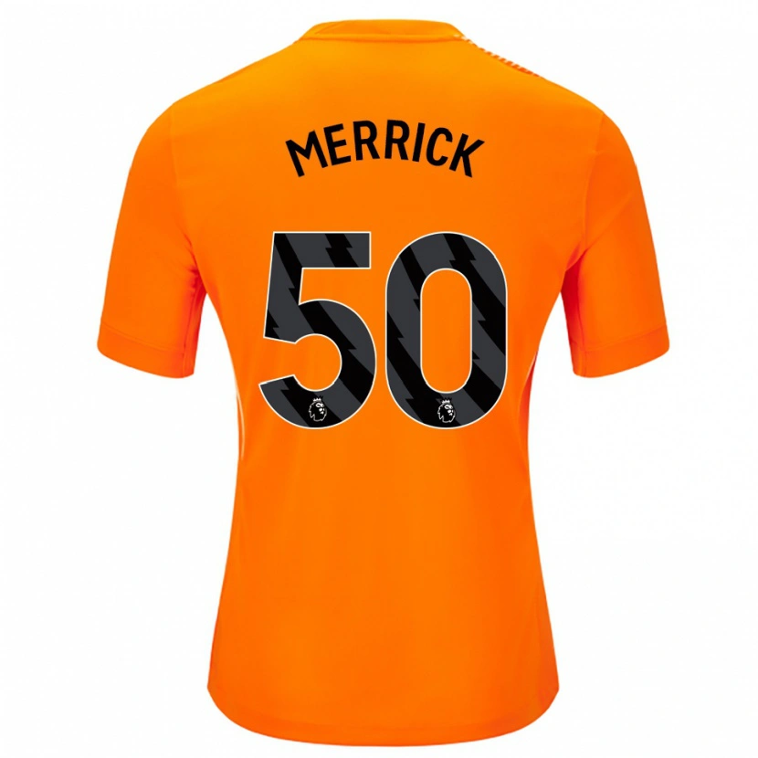 Danxen Criança Max Merrick #50 Laranja Preto Camisola Guarda-Redes 2025/26 Camisa