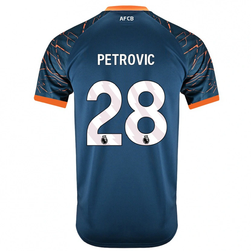 Danxen Criança Djordje Petrovic #28 Azul Ardósia Escuro Camisola Guarda-Redes 2025/26 Camisa