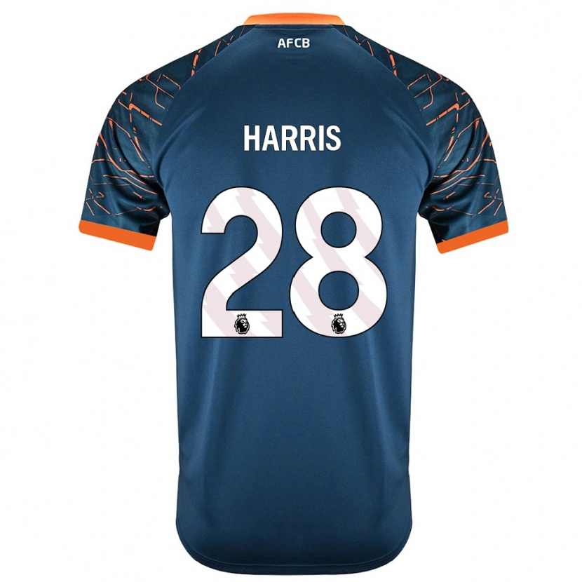 Danxen Criança Charlotte Harris #28 Azul Ardósia Escuro Camisola Guarda-Redes 2025/26 Camisa