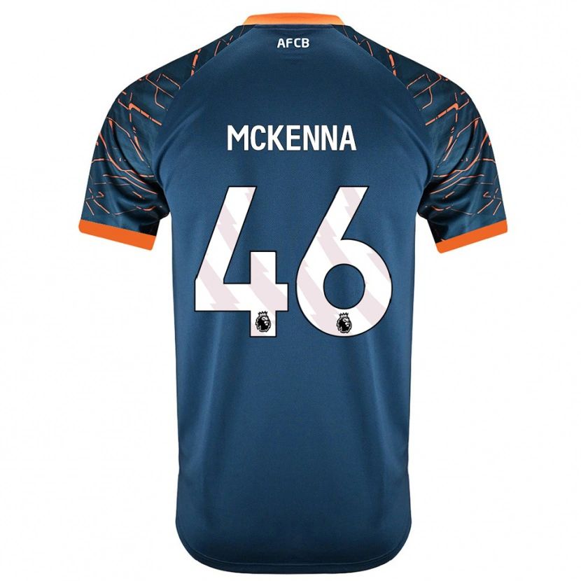 Danxen Criança Callan McKenna #46 Azul Ardósia Escuro Camisola Guarda-Redes 2025/26 Camisa