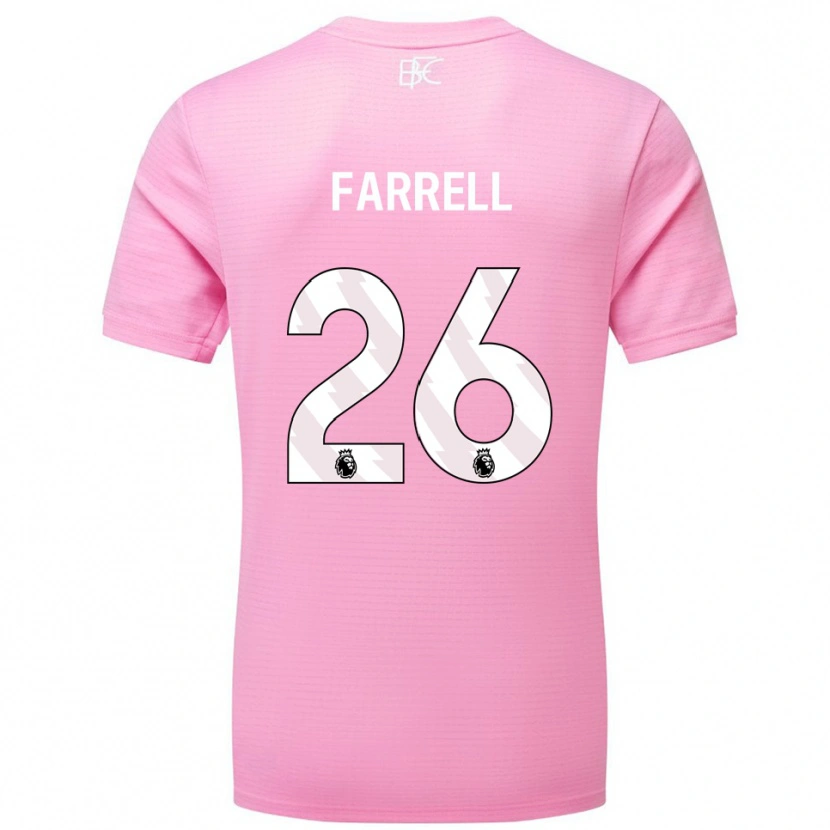 Danxen Criança Lucy Farrell #26 Rosa Branco Camisola Guarda-Redes 2025/26 Camisa