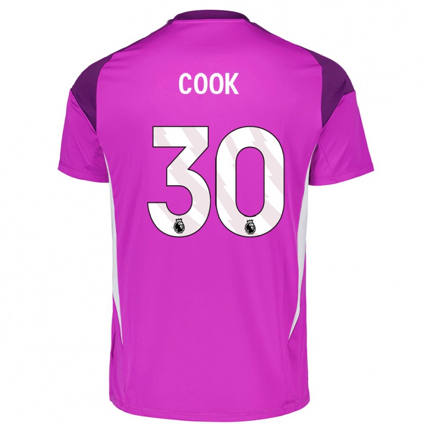 Danxen Criança Robbie Cook #30 Roxo Branco Camisola Guarda-Redes 2025/26 Camisa
