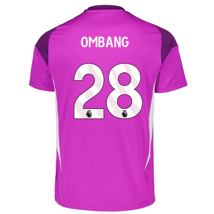 Danxen Criança Darryl Ombang #28 Roxo Branco Camisola Guarda-Redes 2025/26 Camisa