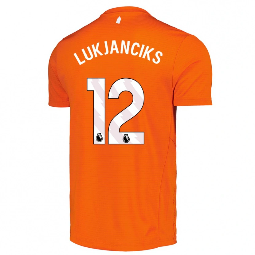 Danxen Criança Douglass Lukjanciks #12 Laranja Preto Camisola Guarda-Redes 2025/26 Camisa