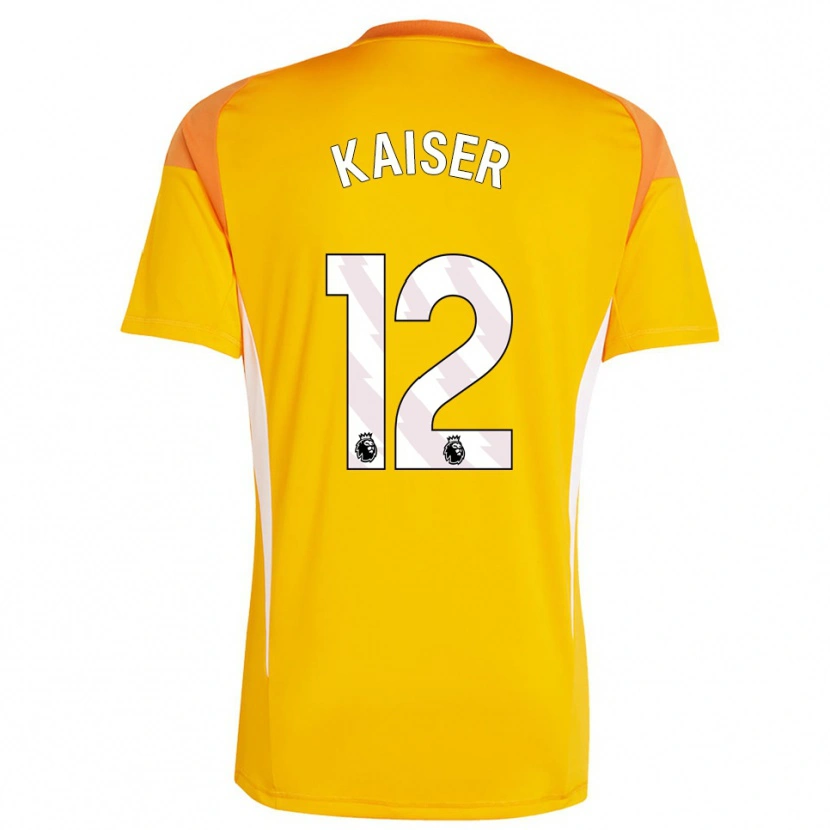 Danxen Criança Dino Kaiser #12 Laranja Branco Camisola Guarda-Redes 2025/26 Camisa