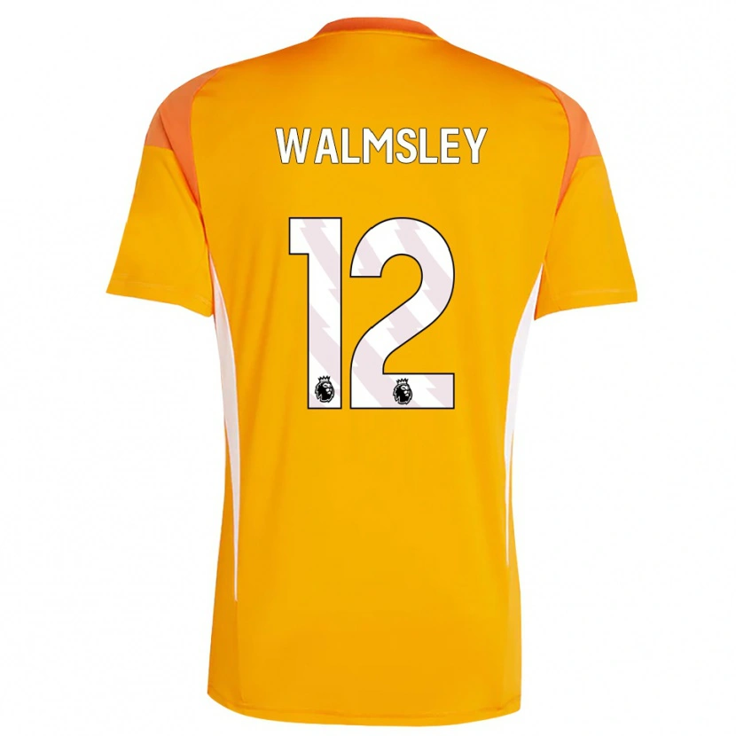 Danxen Criança Joseph Walmsley #12 Laranja Branco Camisola Guarda-Redes 2025/26 Camisa