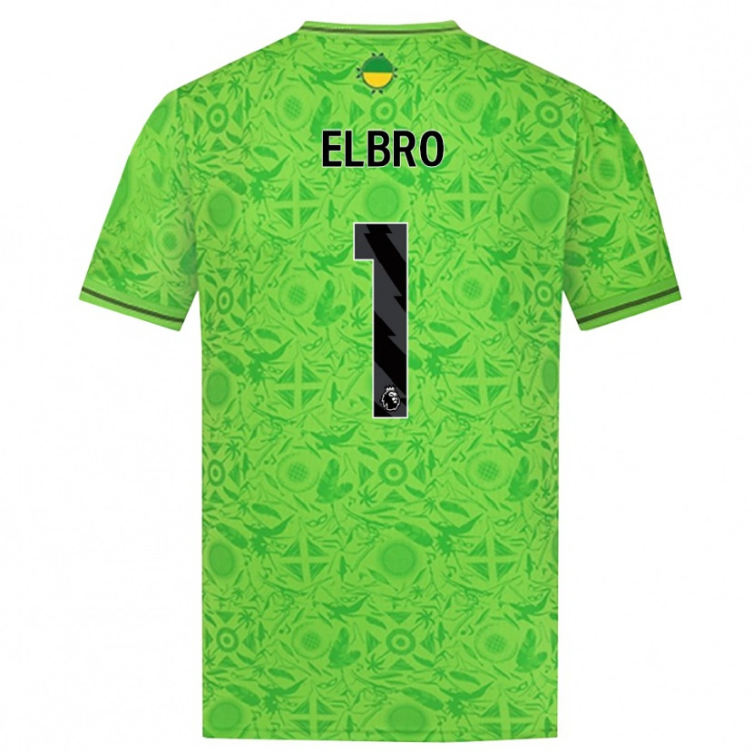 Danxen Criança Maddie Elbro #1 Verde Preto Camisola Guarda-Redes 2025/26 Camisa