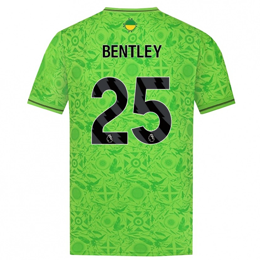 Danxen Criança Daniel Bentley #25 Verde Preto Camisola Guarda-Redes 2025/26 Camisa