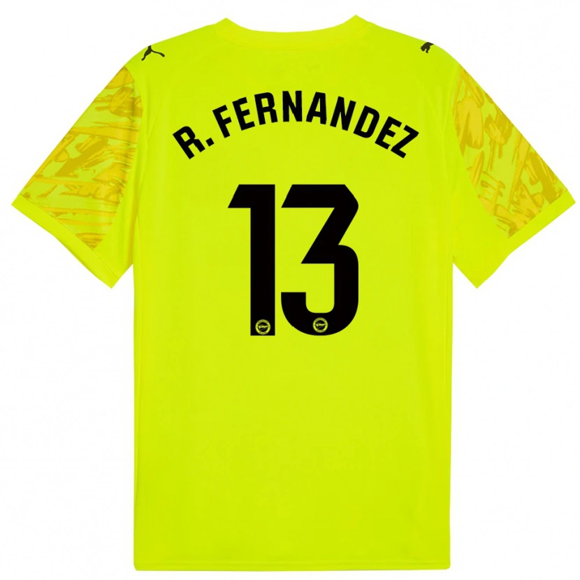 Danxen Criança Raúl Fernández #13 Amarelo Preto Camisola Guarda-Redes 2025/26 Camisa