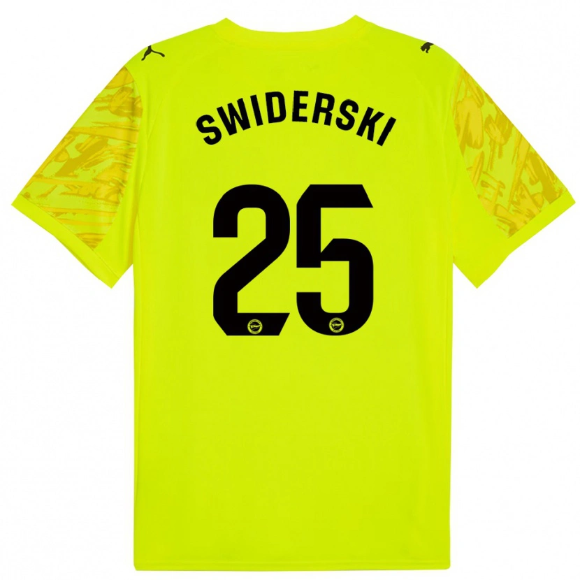 Danxen Criança Grégoire Swiderski #25 Amarelo Preto Camisola Guarda-Redes 2025/26 Camisa