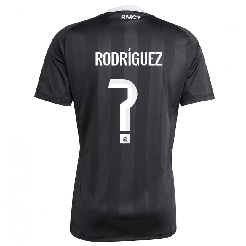 Danxen Criança Álvaro Rodríguez #0 Preto Branco Camisola Guarda-Redes 2025/26 Camisa